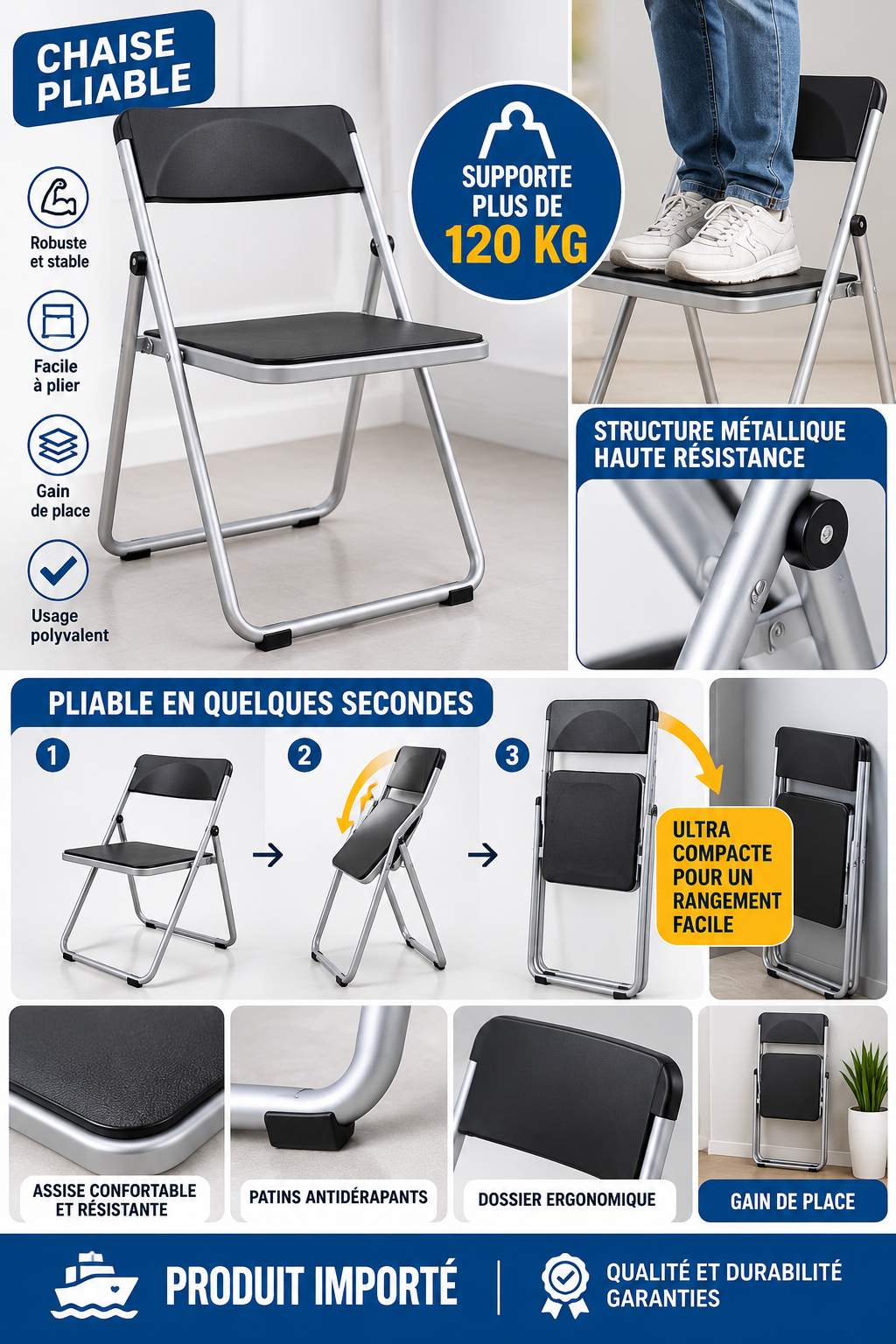 Chaise, pliable