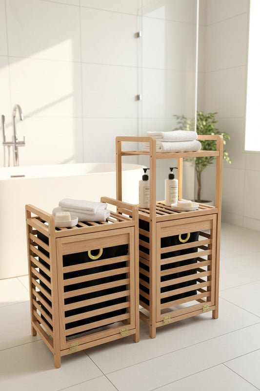 Panier à linge bois être
